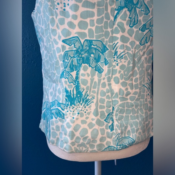 Vintage Y2K White Tag Lilly Pulitzer Giraffe
Palm Tree Tank Top Sz 10 - Picture 13 of 13